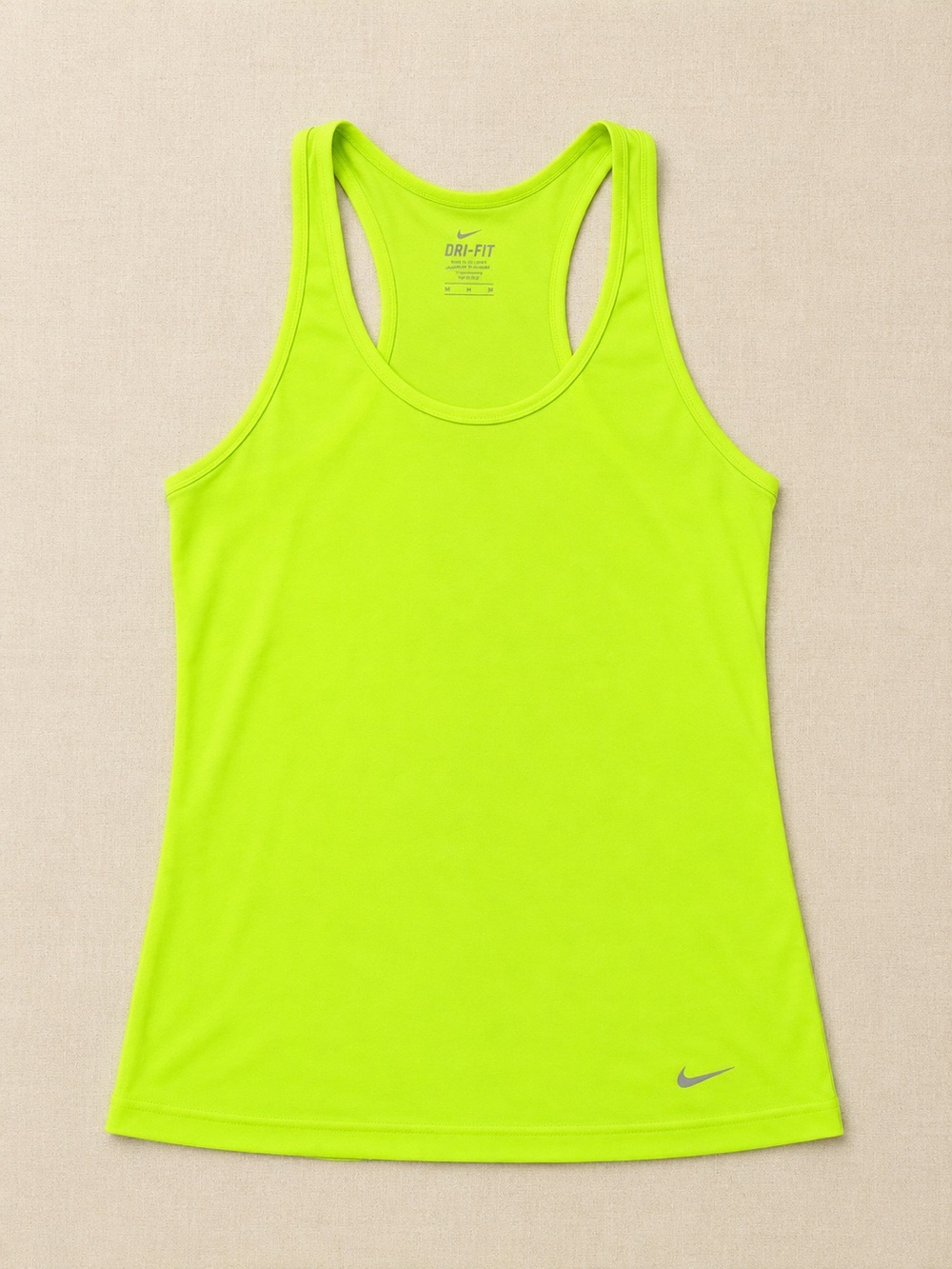 Nike Dri-FIT Neon Green Racerback Athletic Tank Top Women’s Size S